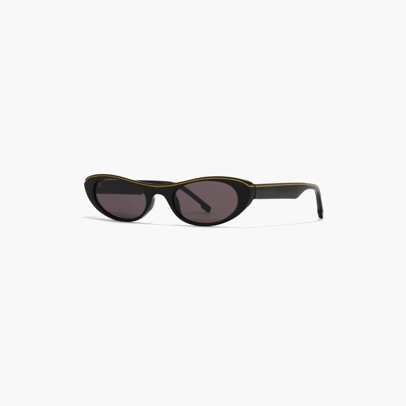 Blackout Black Oval Sunglasses for Women - Image 1